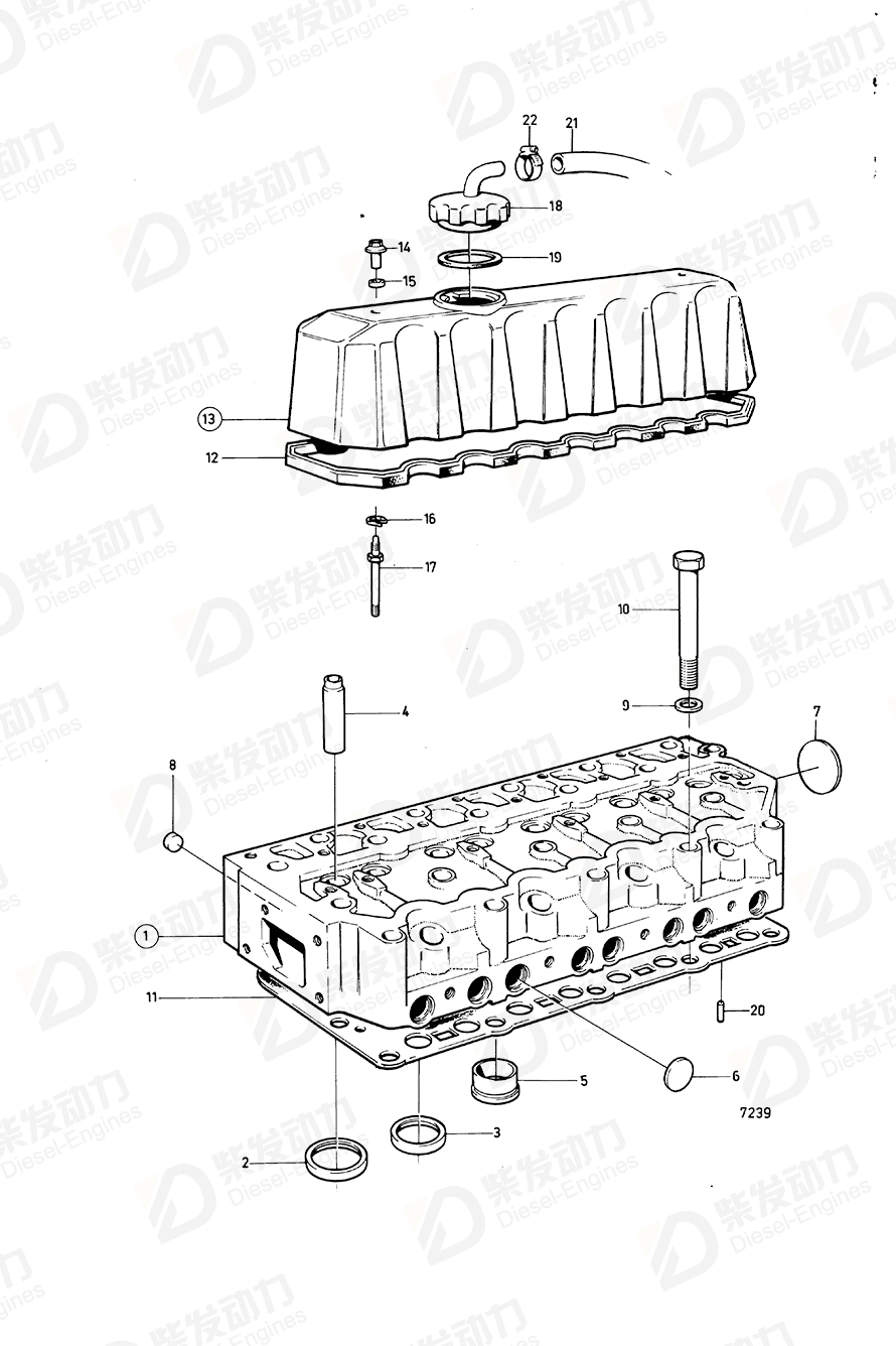 VOLVO Valve guide 3582561 Drawing